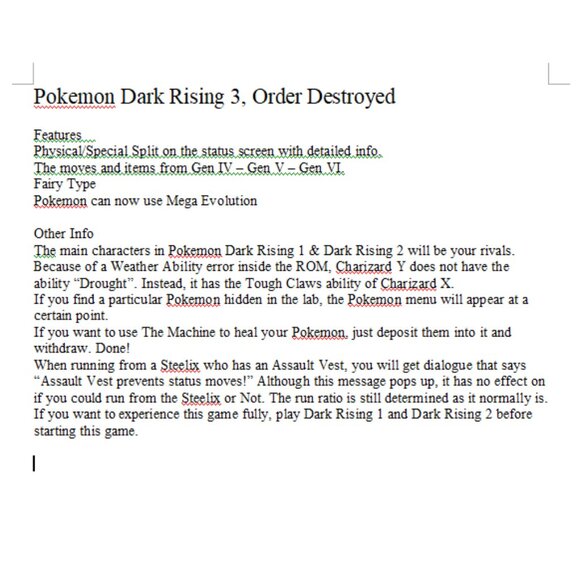 Pokemon Dark Rising 1, 2, Order Destroyed GBA ROM Hack Video Game - Picture 11 of 13